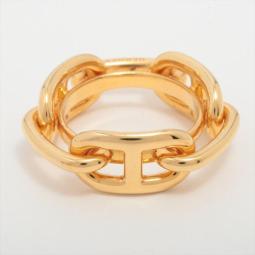 Hermes Chaine D'ancre Regate Scarf Ring 24K Yellow Gold 