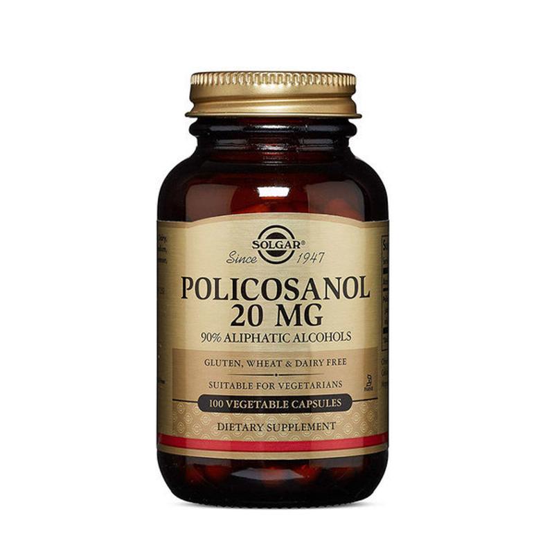 5日配送 [Solgar] 甘蔗原素 Policosanol 20 mg 100 粒植物膠囊