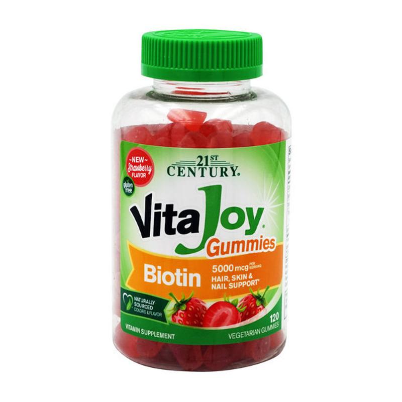 [21st Century] VitaJoy 生物素 5000 mcg 草莓味 120 粒素食軟糖