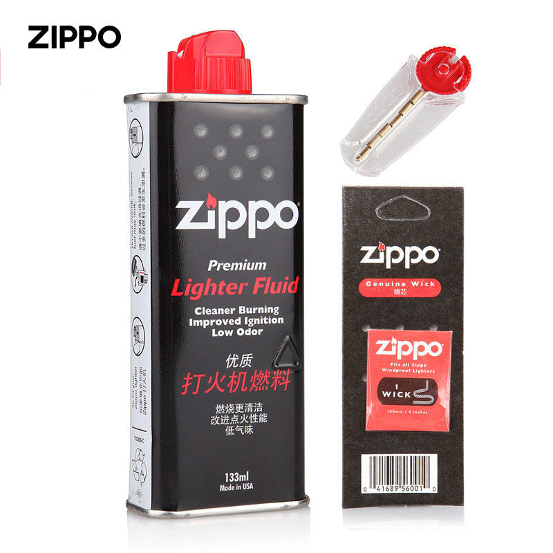 【優品火機】ZIPPO打火機油133ML355ML專用火石棉芯美國原裝正品正版配件煤油
