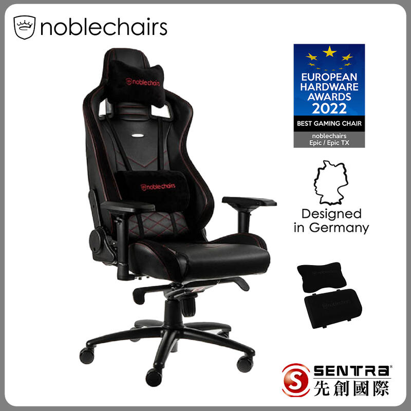 【PChome 24h購物】noblechairs EPIC PU系列電競椅-黑底紅車線