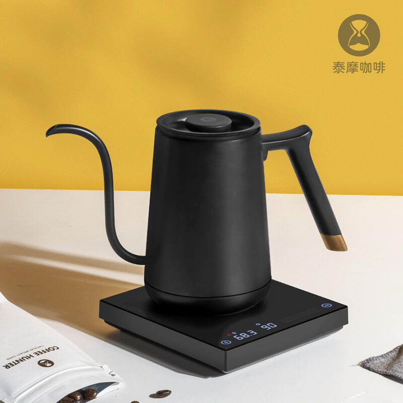 【PChome 24h購物】【TIMEMORE 泰摩】魚SMART溫控咖啡手沖壺 600ml 細嘴 黑色(專業咖啡手沖壺 垂直水流沖煮穩定)