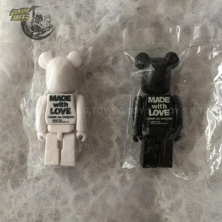 秀秀】BEARBRICK COMME des GARCONS CDG 一對100% BE@RBRICK 川久保玲