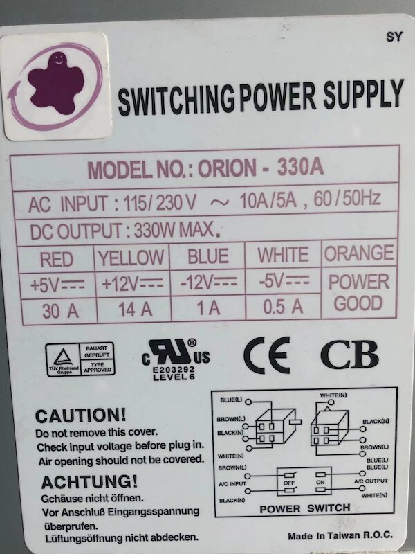 婷婷】SWITCHING POWER SUPPLY ORION-330A 電源| 露天市集| 全台最大的