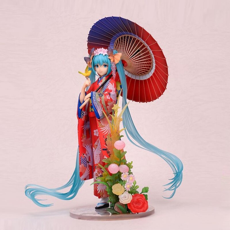 和服初音未來花色衣二次元日本動漫周邊手辦浴衣生日禮物模型擺件 露天拍賣