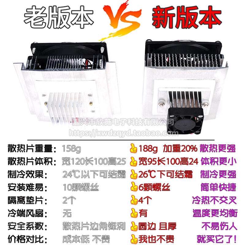 12v電子制冷器diy半導體制冷片散熱器套裝降溫模塊小冰箱空調套件【皇運