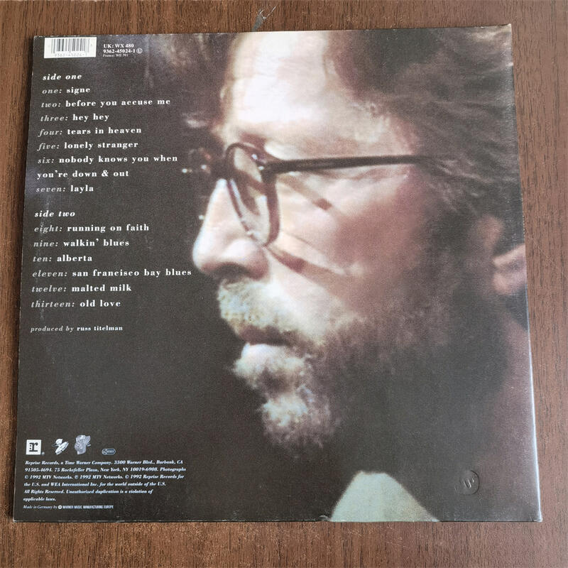 兜兜CD】名盤克萊普頓不插電Eric Clapton Unplugged 1992德版LP黑膠