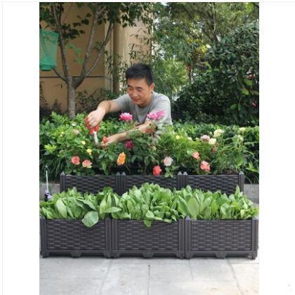 限時下殺 免運 陽臺種菜神器種植箱蔬菜養花盆栽種菜家庭陽臺塑料花盆樓頂菜園箱 露天拍賣