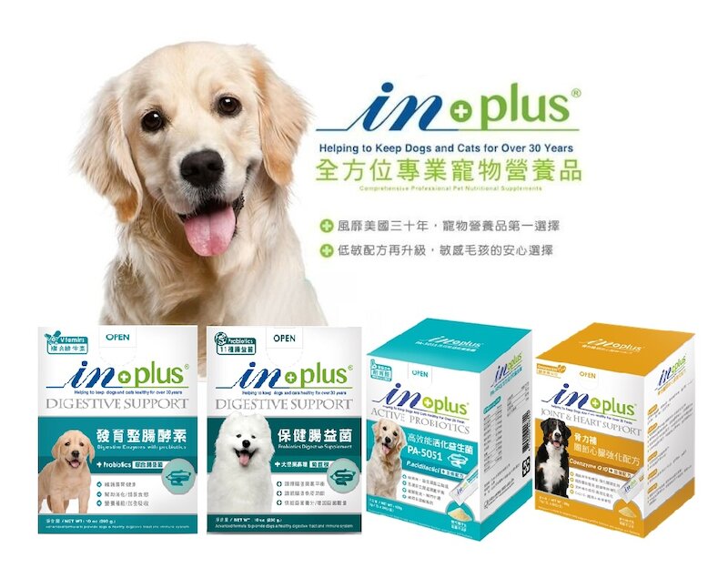 現貨發票✨IN-PLUS 犬用 保健腸益菌/PA-5051高效能活化益生菌/發育整腸酵素/骨力補關節心臟強化配方