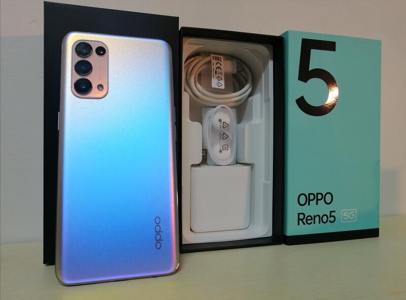 5G手機6.43吋OPPO Reno5 8G/128G 功能正常完整盒裝《二手美品》9.8成新