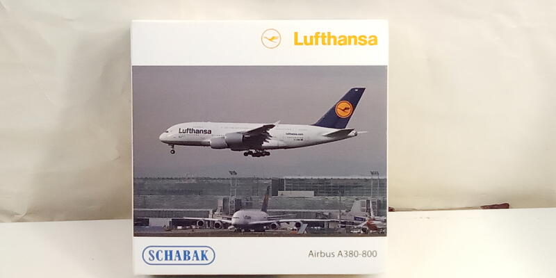 中古良品] SCHABAK 1/600 Lufthansa 漢莎航空Airbus A380-800 金屬模型