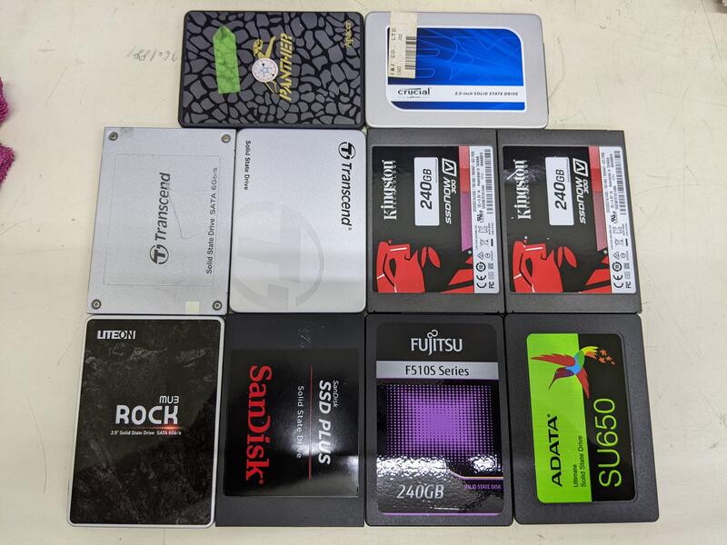 (低價出清) 各大廠 SSD 240G 固態硬碟 二手良品 隨機出貨 