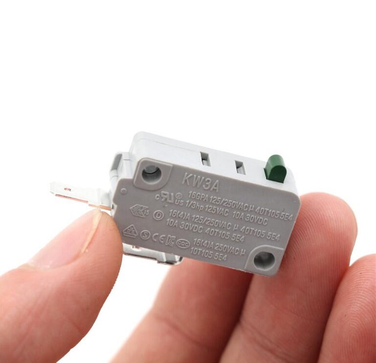 KW3A微動開關16A250V常開型微波爐洗衣機磨角機熱合機2腳銀觸點 | 露天市集 | 全台最大的網路購物市集
