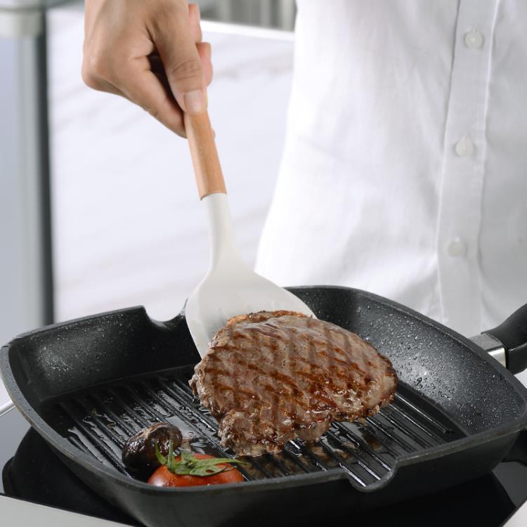 硅膠鍋鏟不黏鍋專用家用炒菜鏟子湯勺耐高溫廚房木柄鏟勺廚具套裝 | 露天市集 | 全台最大的網路購物市集