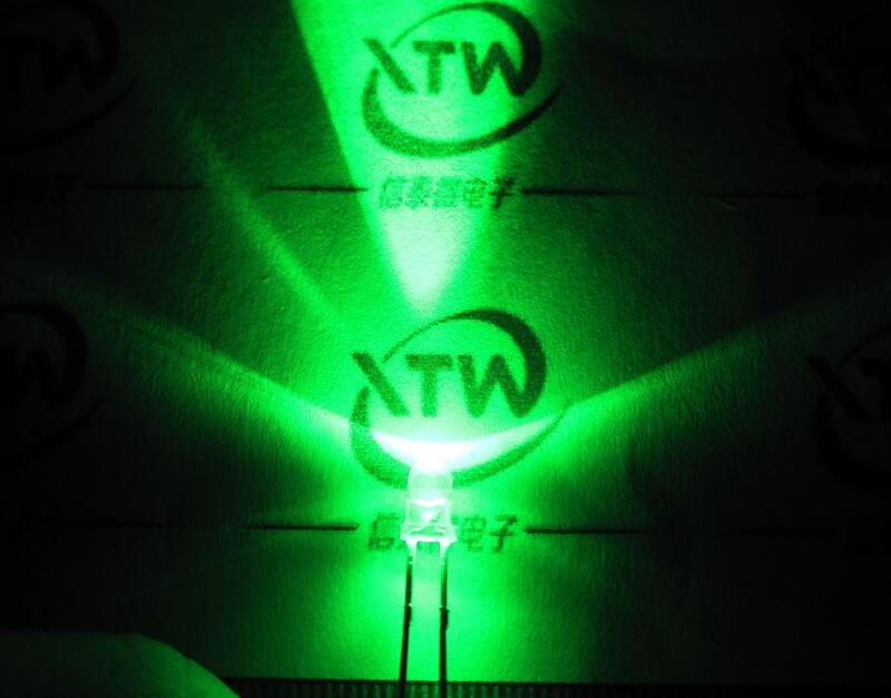 【緣來】F3發光管LED 3MM 綠色 白發翠綠 綠光 透明燈體 長腳高亮 一包50