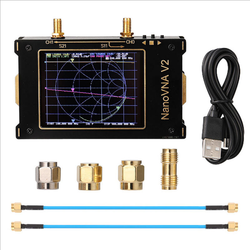 【緣來】3.2英寸矢量網絡分析儀S-A-A-2 NanoVNA V2天線 短波HF VHF UHF