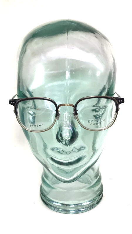 本閣】EYEVAN7285 534 日本手工眼鏡光學方框金屬雕刻細腳超輕雙色漸層
