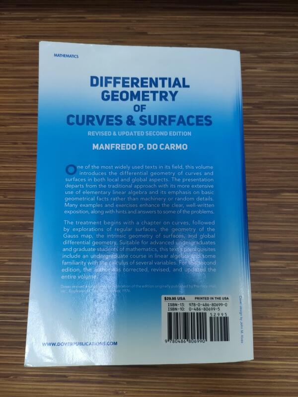Differential Geometry of Curves and Surfaces/Carmo/2016/輕微劃記 露天市集 全
