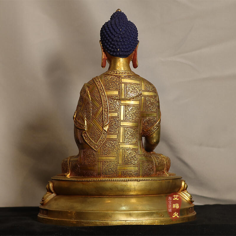中国 古銅鍍金 釋迦牟尼立像 仏像 F 1743 - www.zikomofoundationmw.org