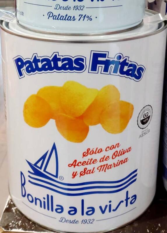西班牙 油漆桶 洋芋片 500g / 275g Bonilla a la Vista 小藍桶 (無鹽版) / 原味大桶