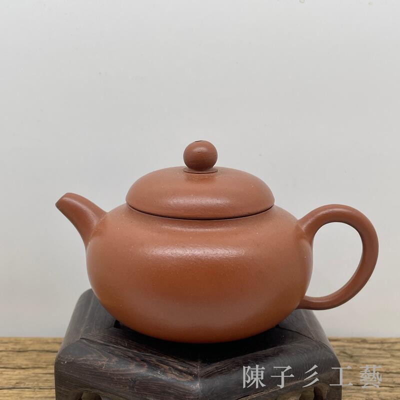 中国 紫砂 朱泥 貼神獣文 水孟 筆洗 霞軒銘 M R6048