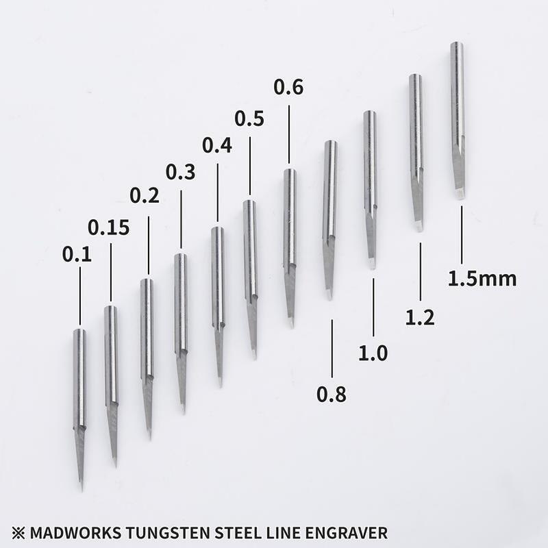 【鹿港麗王】現貨MADWORKS 精密鎢鋼雕刻刀 刻線刀 刻刀 0.1mm~1.5mm