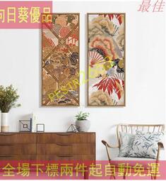 大力推薦✅日式掛畫 客廳裝飾畫 和風浮世繪日本風格墻畫布藝餐廳玄關禪意壁畫