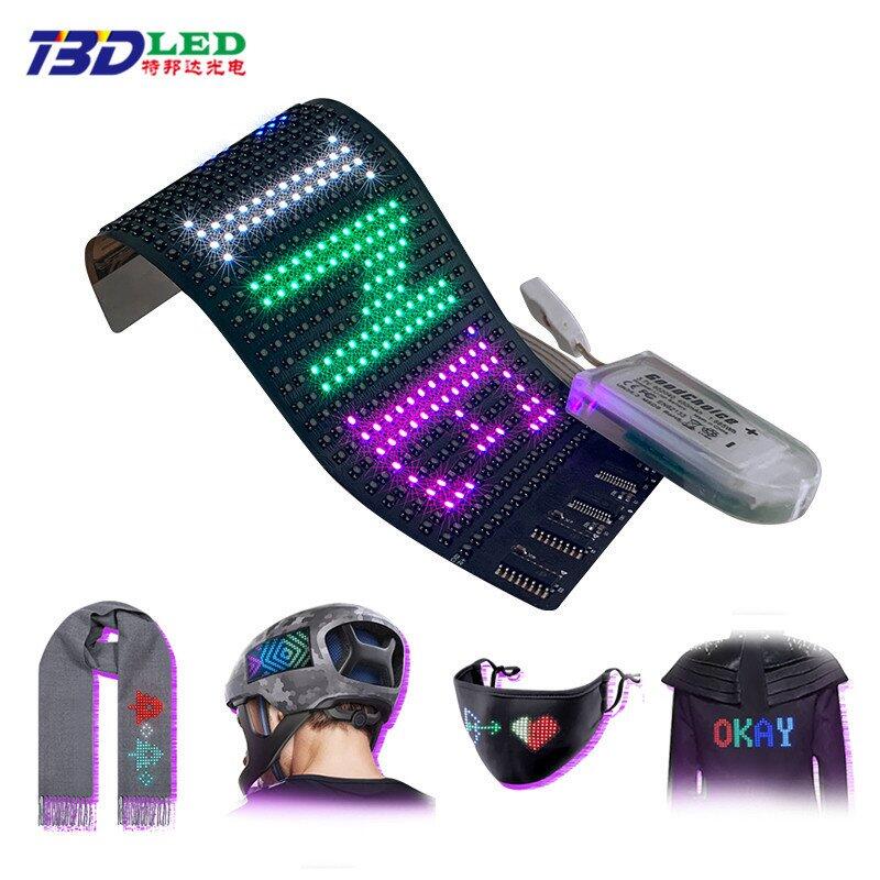 led背包顯示屏彩色手機發送廣告播可放折疊柔性LED顯示屏