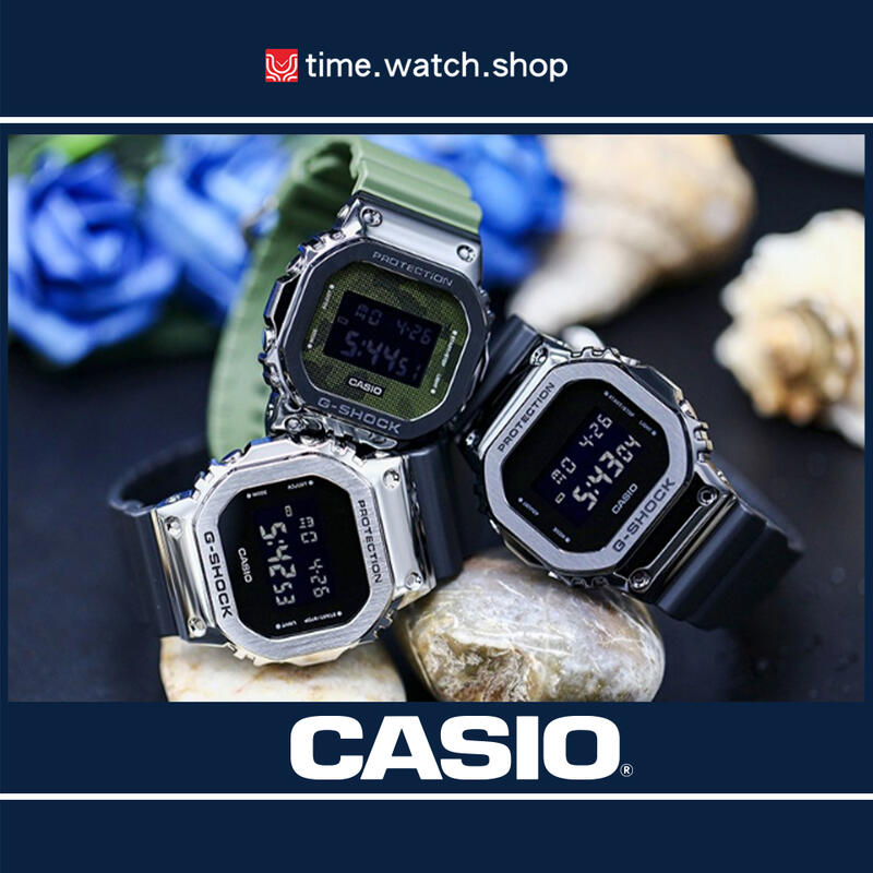 天時鐘錶公司】CASIO 卡西歐GM-5600B-3DR G-SHOCK 軍事點陣迷彩風休閒