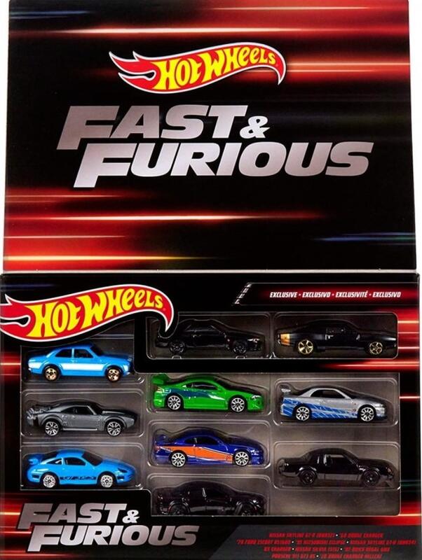 正版Mattel Hot Wheels 風火輪玩命關頭禮盒(10台) ECLIPSE GNX R34 S15