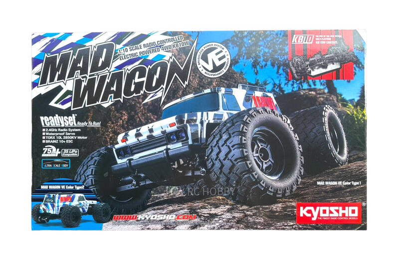 KYOSHO 京商1/10 4WD MAD WAGON VE 電動大腳車藍迷彩•34701T2 | 露天市