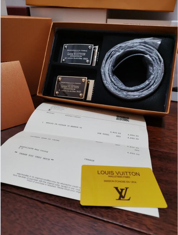 2021新款 Louis Vuitton LV 男士皮帶 自動扣雙扣任意調換 歐美時尚潮流褲腰帶 頭層牛皮帶 雙扣禮盒