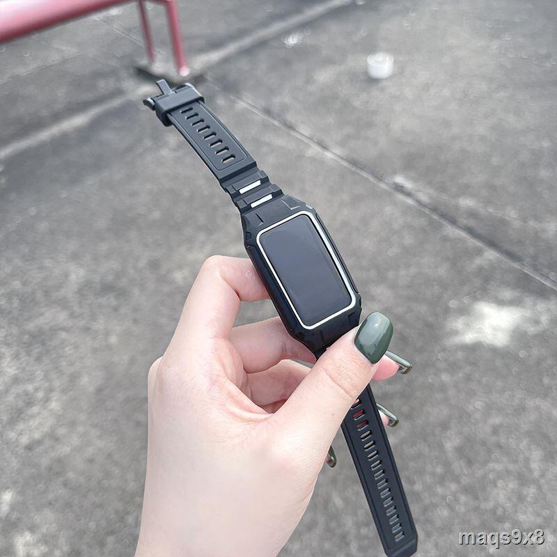華為手環6/6Pro錶帶榮耀6腕帶NFC版智能運動TPU矽膠一體式替換帶